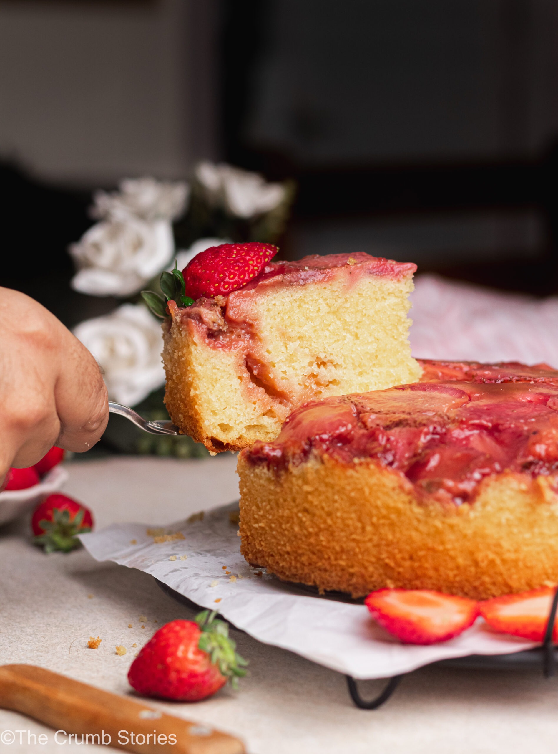 Strawberry Upside Down Cake The Crumb Stories